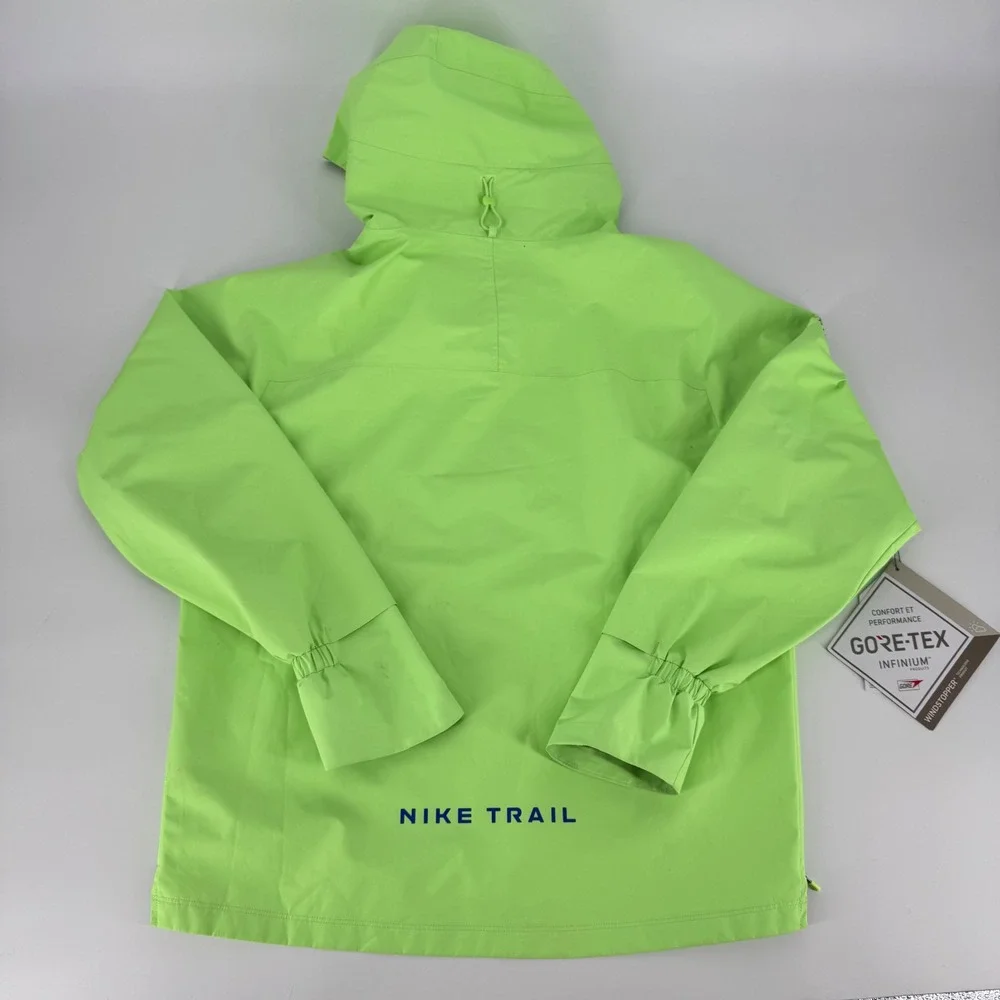 Nike Trail Womens GORE-TEX INFINIUM Hooded Jacket‎ Neon Green Size S NWT - Picture 3 of 8